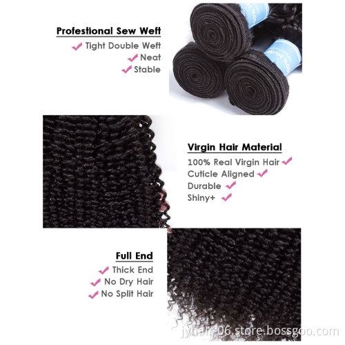 Wholesale Kinky Curly Raw Human Hair Bulk Extension  Human remy braiding hair and Indian hair vendor
